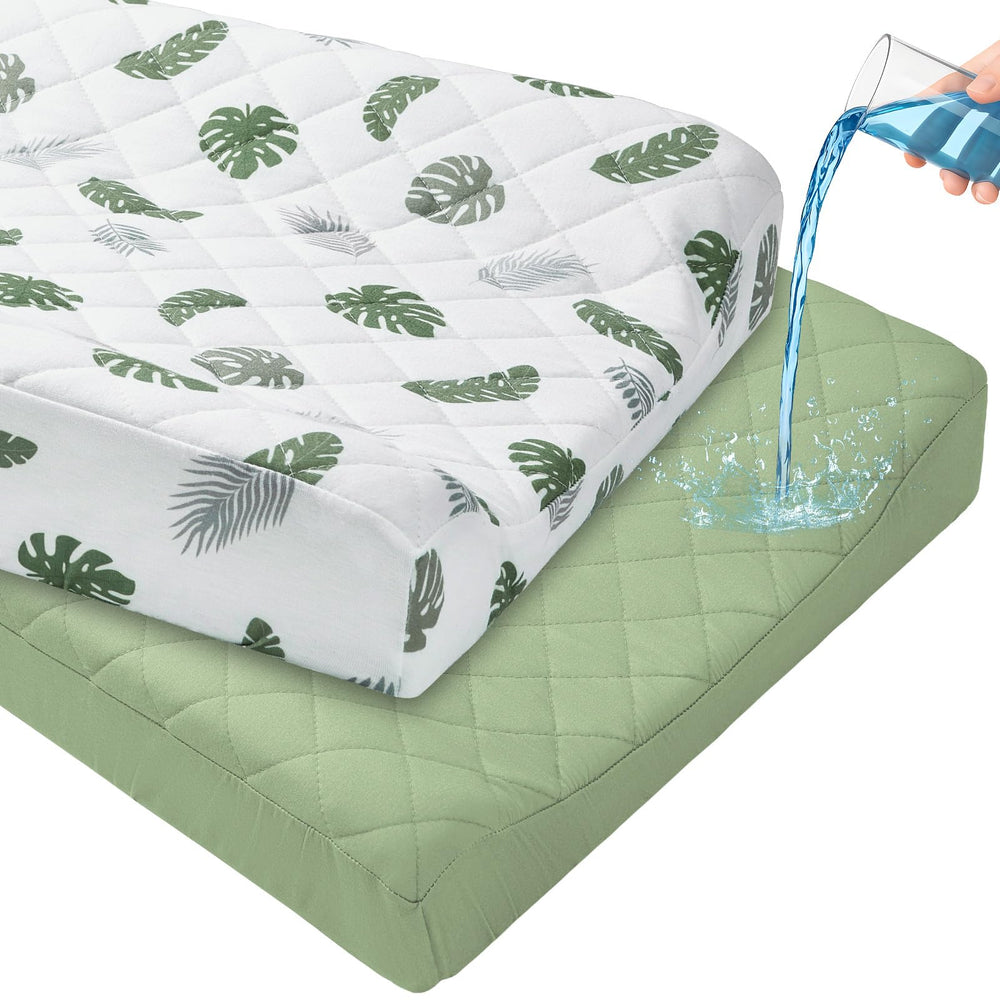 FIOBEE changing pad cover soft-touch closeup shows cozy baby-ready surface
