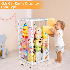 FIOBEE thick PVC construction resists wear and keeps plush toys neatly contained.