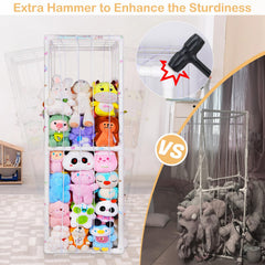 FIOBEE stuffed animals zoo PVC material close-up highlights durable, easy-clean surface.