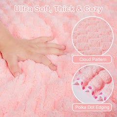 FIOBEE Pink Bunny hood with ears, adding playful charm to bath time