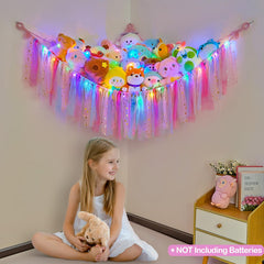 FIOBEE toy hammock wall hanger β night light adds gentle glow for kid's room.