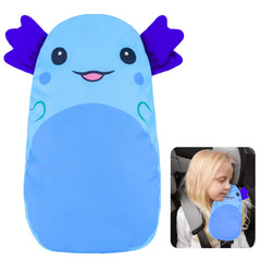 FIODAY seatbelt cover blue dinosaur design for comfy kid-friendly car trips.