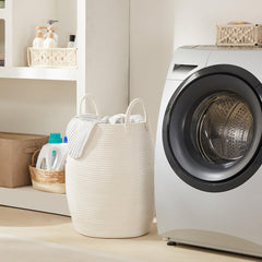 Fiona's magic 105L hamper folded shape demonstrates easy return to an elegant silhouette.