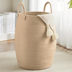 Fiona's magic 105L laundry hamper top view for family laundry storage.