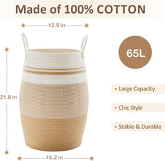 Fiona's magic 65L laundry hamper folded-flat demonstrates space-saving design when not in use