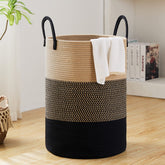 Fiona's magic 72L laundry hamper folded flat for space-saving storage in a bedroom