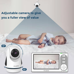 Firskids baby monitor IPS display close-up showing vivid colors for easier viewing
