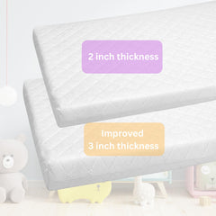 First Essentials rectangle pad with waterproof layer supports quick spot-clean maintenance