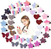 Fishdown Sparkle Sequins star clip close-up adds playful shine for kids' hairstyles.