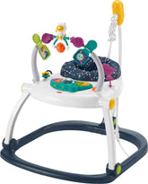 Fisher-Price Astro Kitty Jumperoo front view showing bouncing action for gross motor play