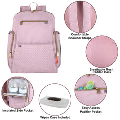 Fisher-Price Baby Fastfinder Gemma bag insulated bottle pocket pink keeps bottles at ideal temp