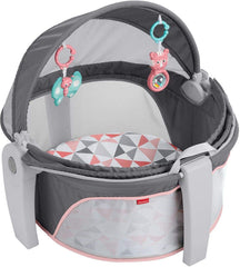 Fisher-Price portable bassinet travel play space on-the-go convenience for parents.