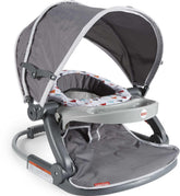 Fisher-Price Travel Baby Chair with wide base supports upright feeding and play.