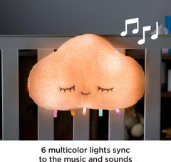 Fisher-Price Twinkle & Cuddle Cloud features multicolor lights for soothing moments.