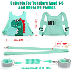 FITARTS toddler leash-harness adjustable buckle demonstrating secure fit for 1-5 years.