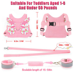 FITARTS Toddlers Leash anti-lost strap helps parents prevent wandering in busy public spaces