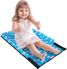 FIVESTARBABY toddler airplane bed folded for travel, compact and portable.