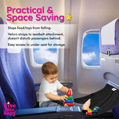 FIVESTARBABY toddler-airplane-bed-strap-buckle demonstrates secure attachment for safe seating.