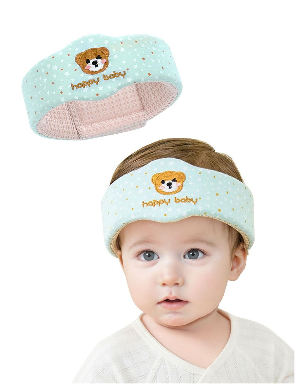 Fizzest Fall Backpack Head Protector front view shows lightweight baby head cushion for safe tumbles