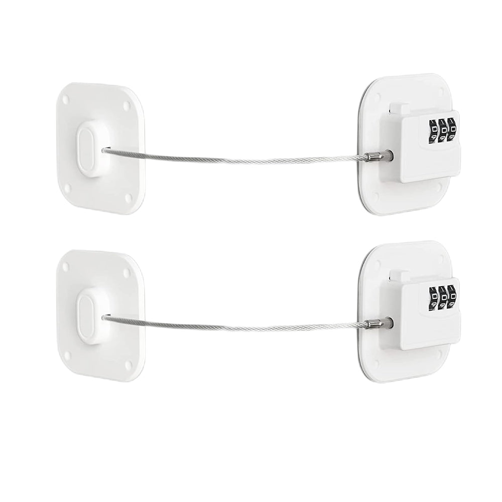 FKTUV Refrigerator Lock package view highlights keyless design for easy access and child safety.