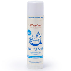 Flanders Healing Stick packaging shows unscented balm for sensitive skin and on-the-go use.