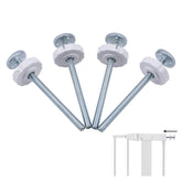 Flauzmann 4-pack M8 gate spindle 125mm white for secure pressure-mounted gates.