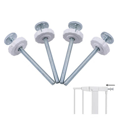 Flauzmann 4-pack M8 gate spindle 125mm white for secure pressure-mounted gates.