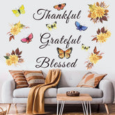 Flenlow inspirational wall decal with sunflower and warm quote for kitchen decor