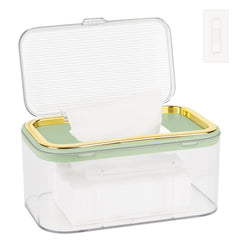 Flenpptly Baby Wipes Dispenser front view keeps wipes moist and within easy reach.