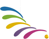 Flensted Flowing Rhythm Rainbow Mobile with vibrant colors, creating calm ambiance.