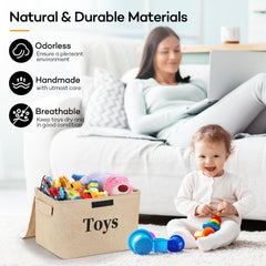 FLINKYE toy storage baskets with lids keep toys tucked away and rooms tidy.