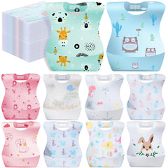 Floraltop disposable baby bib pack front view for mess-free meals on the go.