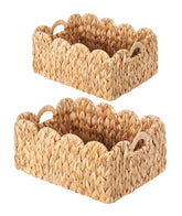 Floramill scalloped basket – water hyacinth large – ideal for stylish toy storage.