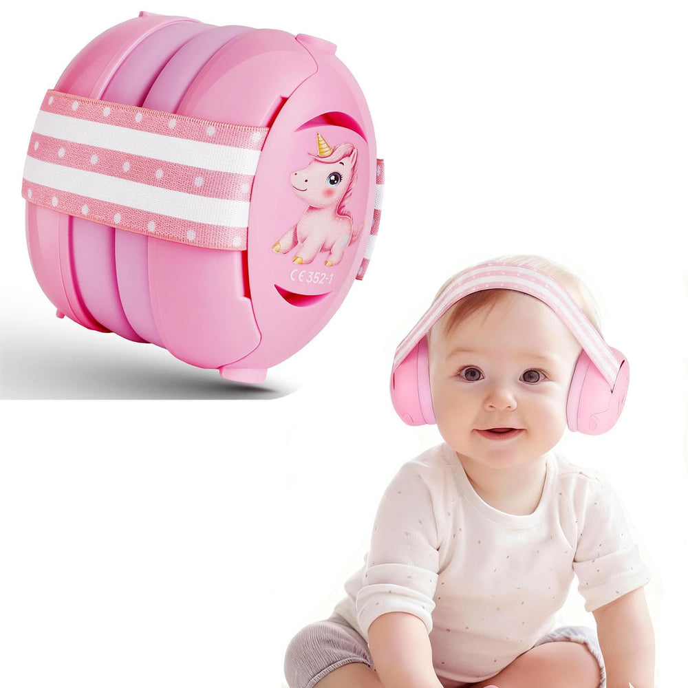 Floriogra Baby Headphones reduce noise by 26dB for calmer travel with infants.