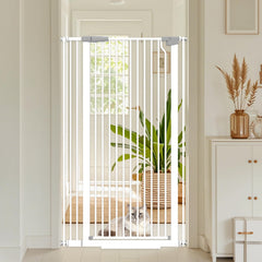Flower Frail 51.18-inch pet gate front view for hallway safety and space control.