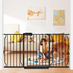 Flower Frail extra wide baby gate extended width fits wide openings.