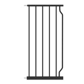 Flower Frail extra-wide gate main view shows a sturdy black safety gate for busy households.