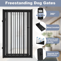Flower Frail four-panels-dog-gate-assembly enables versatile Z or U shapes.