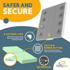 FluffyTub waterproof coating close-up helps prevent mustiness after baths