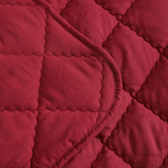FLXXIE toddler comforter red closeup microfiber emphasizes soft-touch fabric and easy care