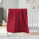 FLXXIE toddler comforter red setup highlighting lightweight warmth for stroller trips