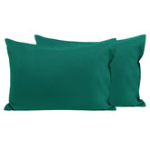 FLXXIE dark green toddler pillowcase close-up: ultra-soft microfiber for cozy naps