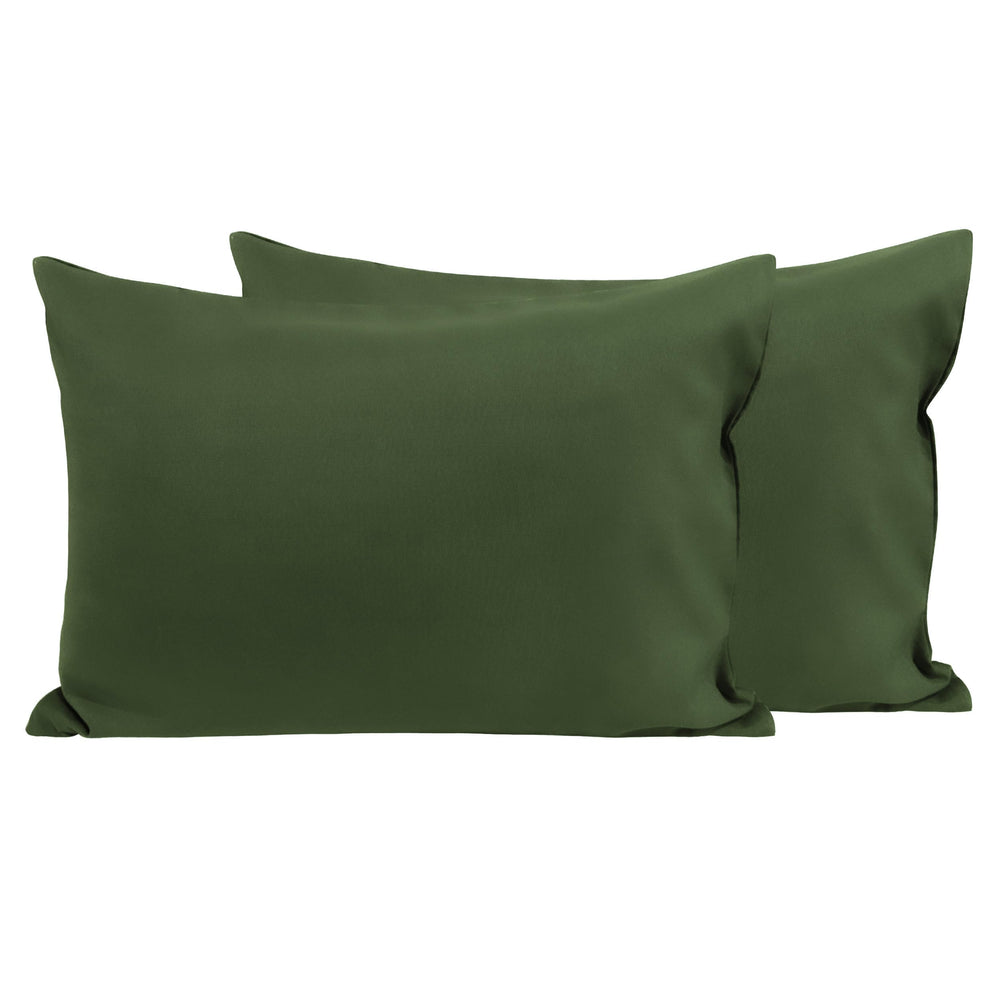 FLXXIE toddler pillowcase olive green front view showing soft microfiber texture for cozy naps.