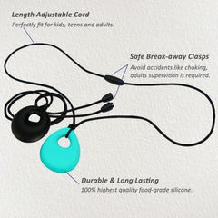 Flyaway easy-clean silicone necklace ideal for quick cleaning after school