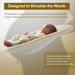FlyBoss baby bouncer harness close-up shows secure, adjustable safety strap.
