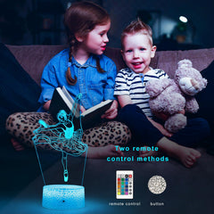FlyonSea Ballet Night Light touch control base enables quick color changes for bedtime fun