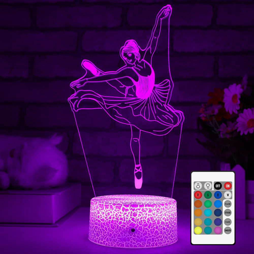 FlyonSea Kids Ballet Night Light dancer panel showcases vivid optical illusion for cozy rooms