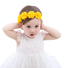 Fmeida baby headband yellow flower crown, adorable for photoshoots