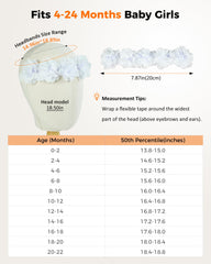 Fmeida soft chiffon headband with adjustable fit for tiny heads.