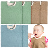 Foaincore 6-pack pullover baby bibs in soft cotton for everyday comfort.